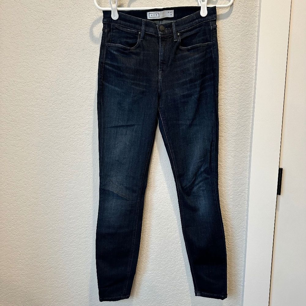 AYR Dark Wash Quiet Luxury Classic Skinny Jeans - Size 27 - EUC